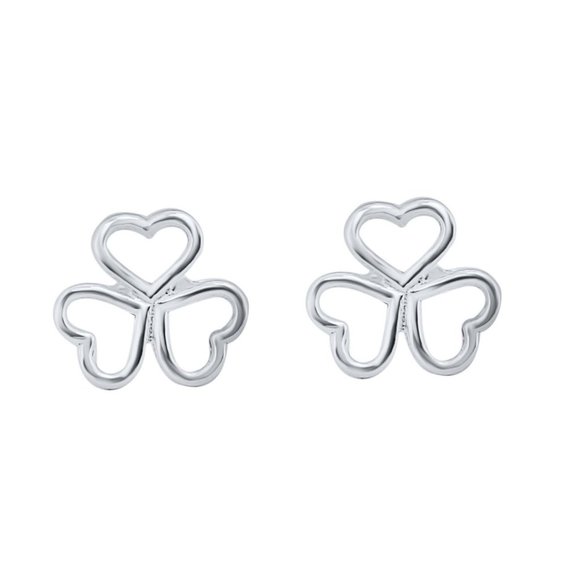 Sparkling Floral Studs Earrings Sterling Silver - Picture 3 of 3